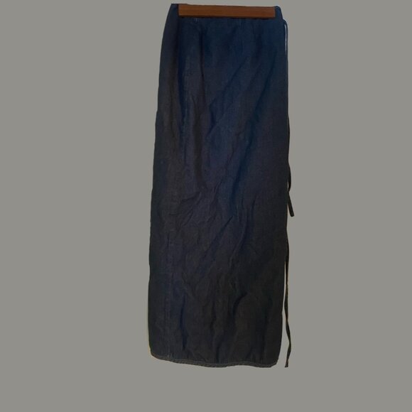 Handmade Reversible Denim Wrap skirt - Picture 4 of 13